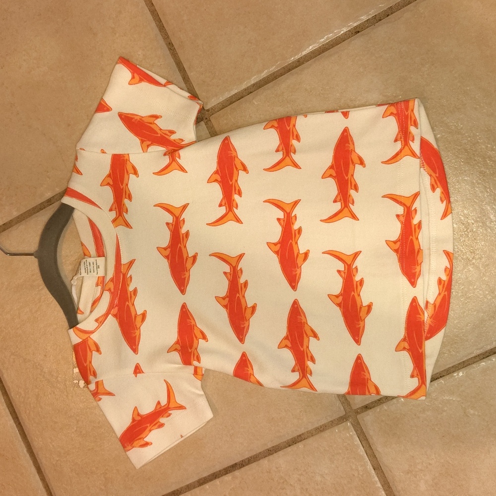 NWT Kate Quinn Orange Sharks Tee